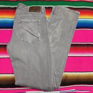 Prada Milano Jeans Men's Tag 32 (Act 30x33.5) Grey Slim Straight DISTRESSED